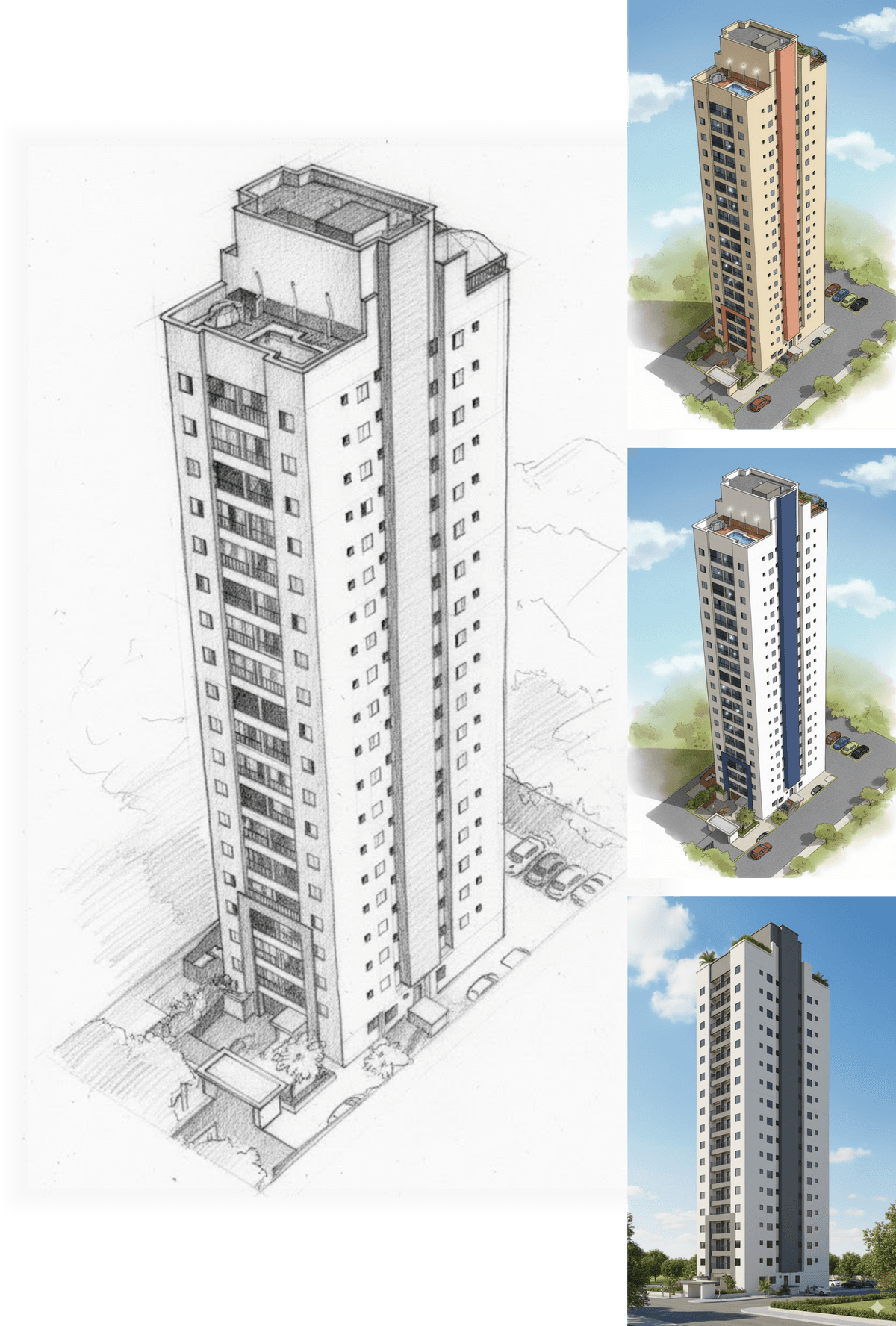 Exemplo de simulação estética de um edifício